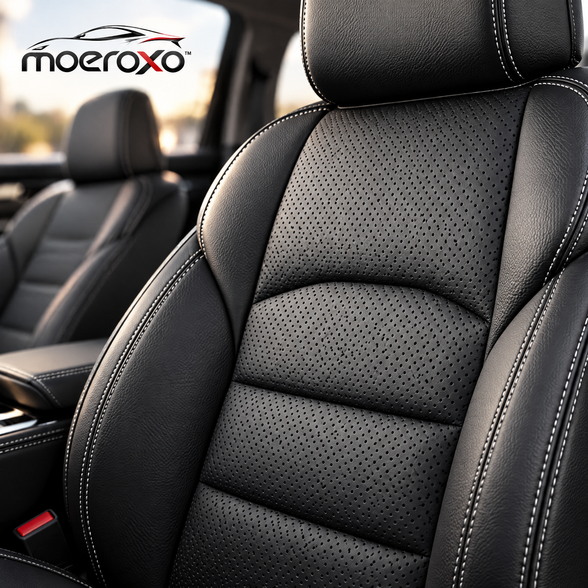 moeroxo™ Premium Leather Car Seat Cover Set
