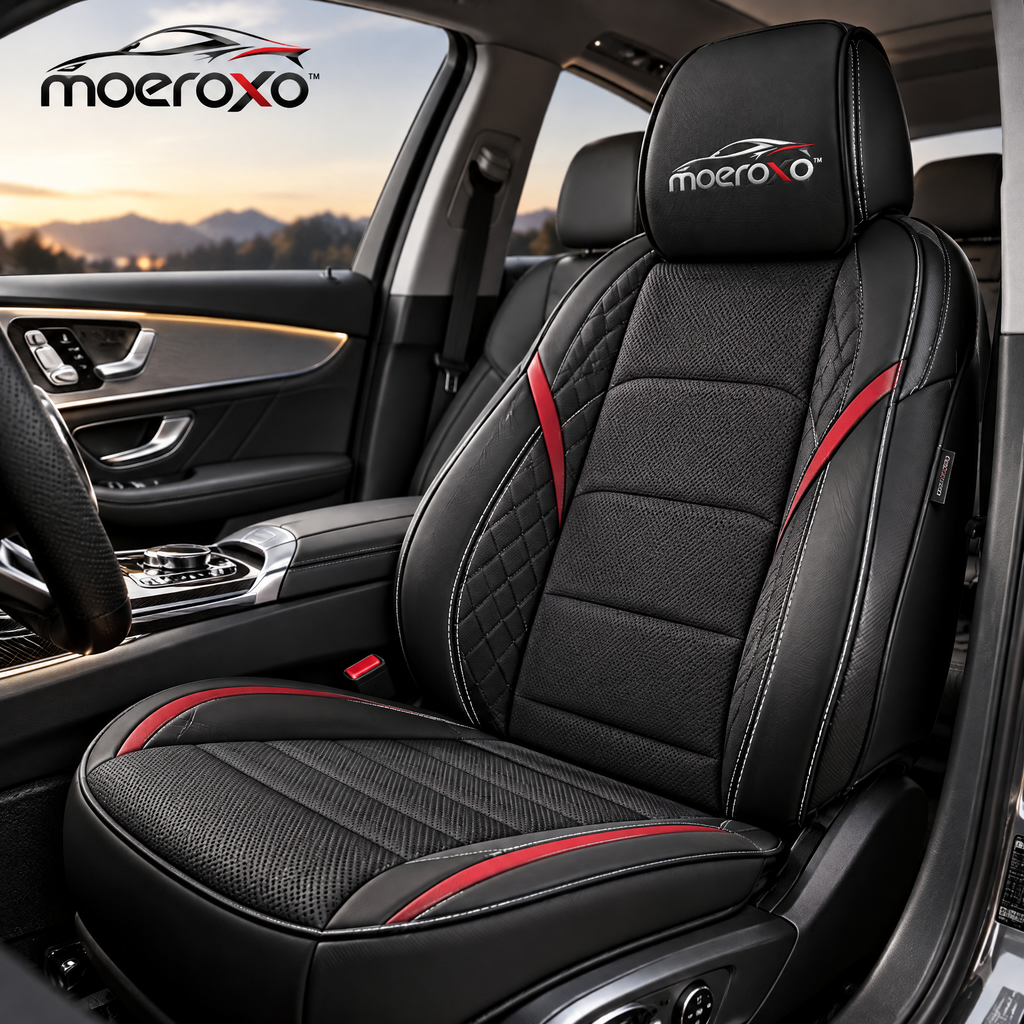moeroxo™ Premium Leather Car Seat Cover Set