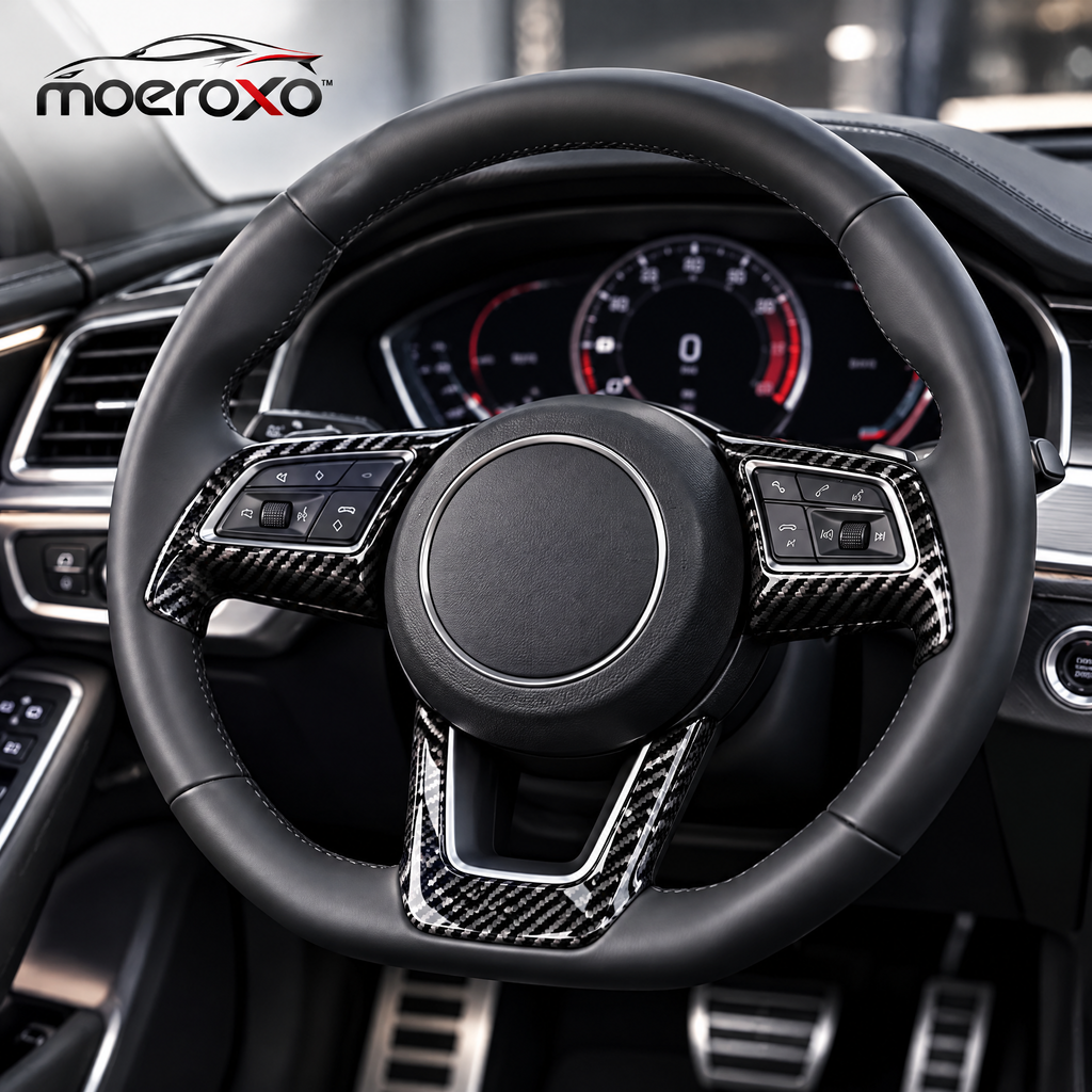 moeroxo™ Carbon Fiber Steering Wheel Trim Cover