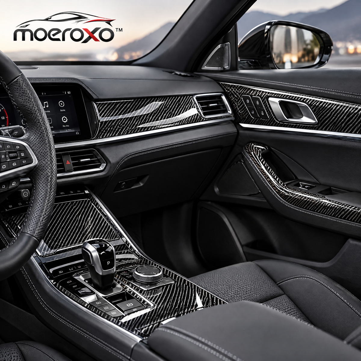 moeroxo™ Carbon Fiber Interior Trim Kit