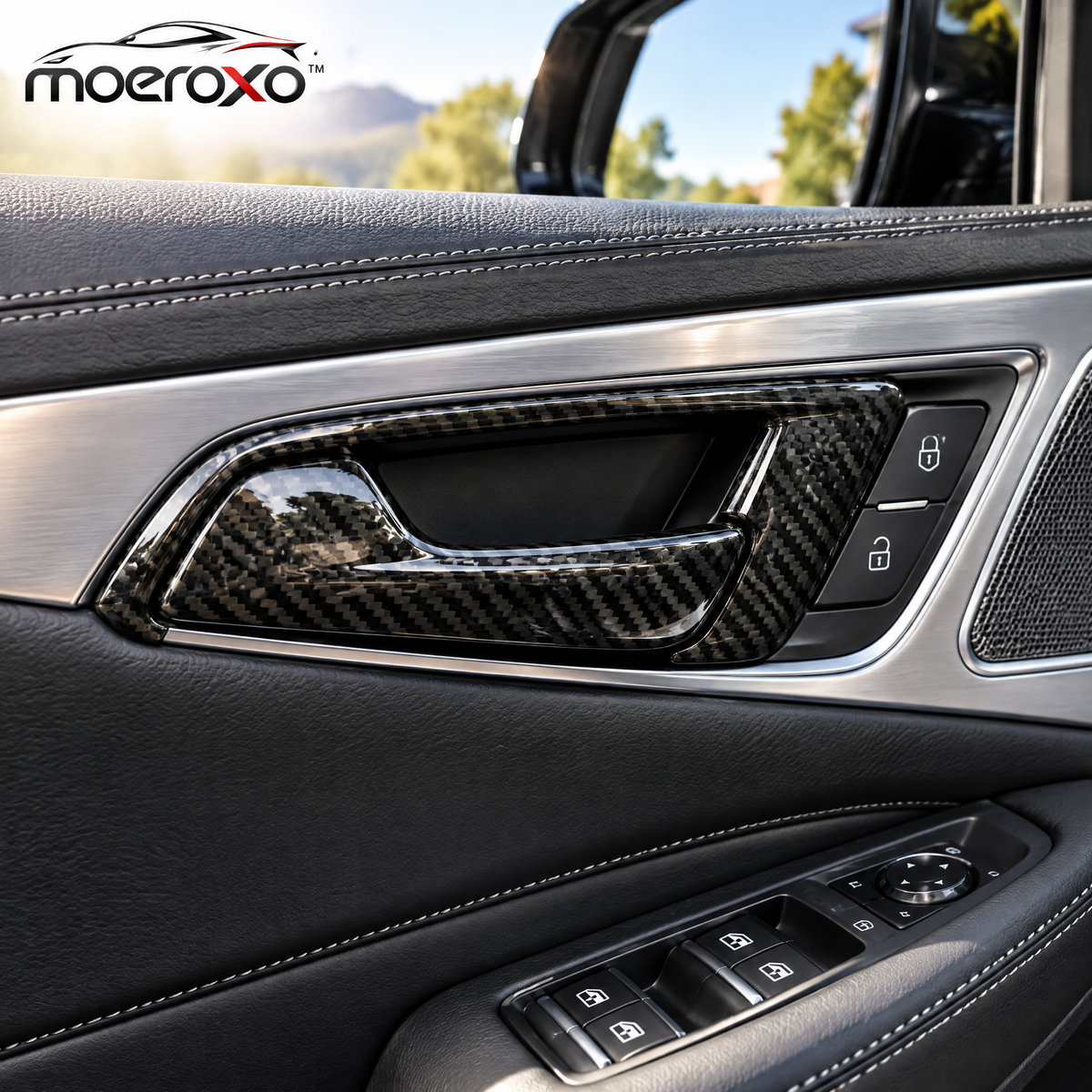moeroxo™ Premium Carbon Fiber Door Handle Cover Set