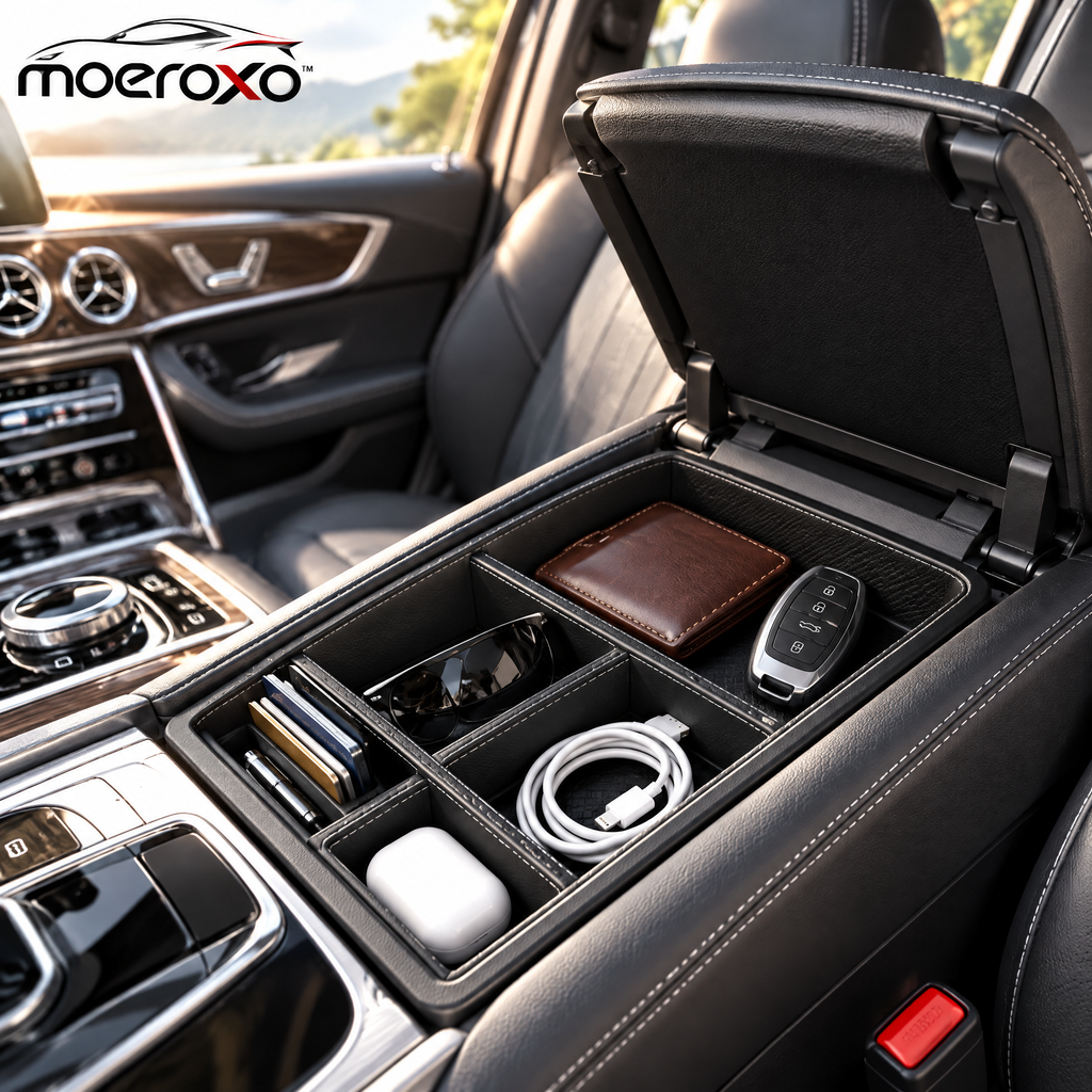 moeroxo™ Car Armrest Storage Box Organizer